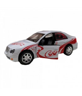 Masinuta Sport Cool Car, GoKi, alba, lumini si sunet, die-cast, 15 cm