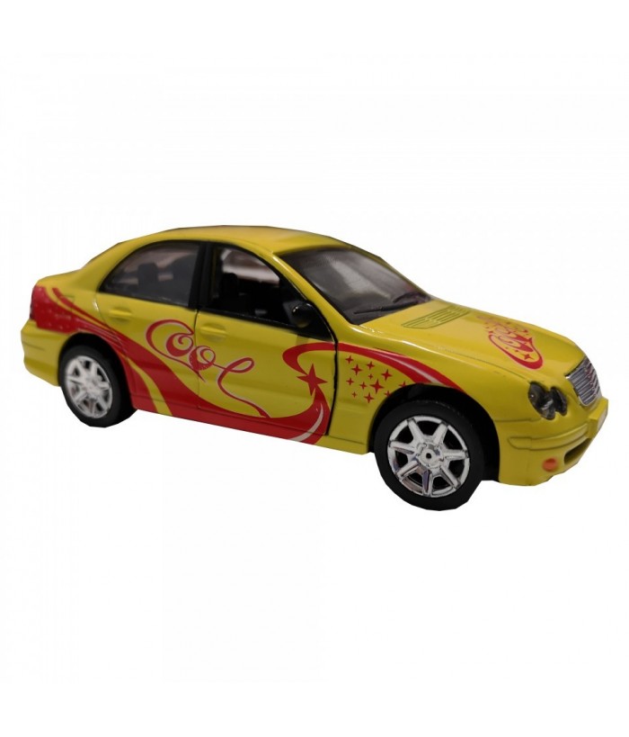 Masinuta Sport Cool Car, GoKi, galbena, lumini si sunet, die-cast, 15 cm