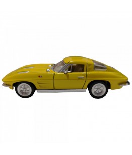 Masinuta Corvette Sting Ray (1963), GoKi, galben, die-cast, 13 cm