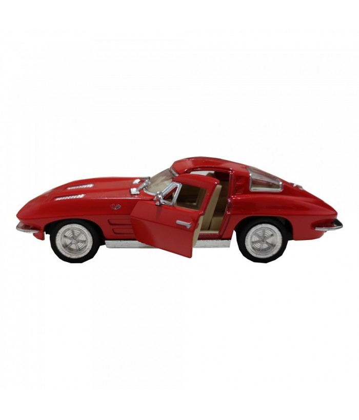 Masinuta Corvette Sting Ray (1963), GoKi, rosu, die-cast, 13 cm