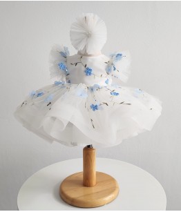 Rochita eleganta cu flori bleu, 0-12 ani, Colibri, 30906