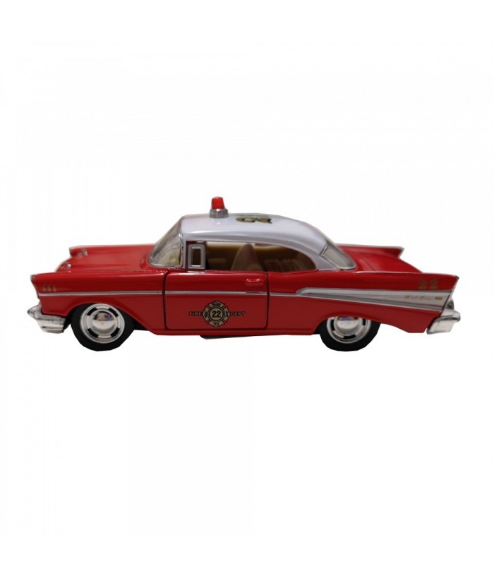 Masinuta de pompieri Chevrolet Bel Air (1957), rosie, die-cast, 12.7 cm
